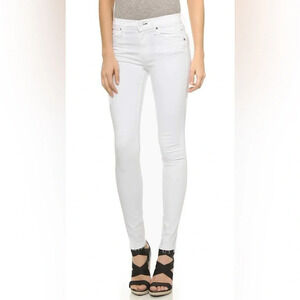 McGuire Denim Newton Skinny Jeans with Raw Hem in White Moon‎ size 30